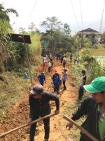 Ra quân hoạt động tình nguyện xây dựng nông thôn mới ở xã Trà Nam