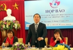 (Anh Nguyễn Phi Long giới thiệu các hoạt động của Đại hội Hội Liên hiệp thanh niên Việt Nam lần thứ 7 - Ảnh: Phan Hậu )