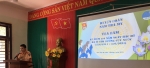 Đồng chí Nguyễn Thanh Phúc - Bí thư chi đoàn Công an huyện tham luận tại buổi tọa đàm