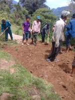 Tuổi trẻ xã Trà Tập xây dựng đường bê tông nông thôn