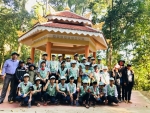 CLB Kiểm Lâm viên nhí liên đội PTDTBT THCS Trà Tập  đi thám du tại rừng Giáp ranh giữa Quảng Nam và Kon Tum.